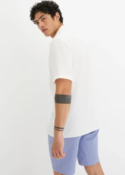 Chemise manches courtes en gaze 100% coton