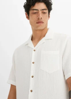 Chemise manches courtes en gaze 100% coton