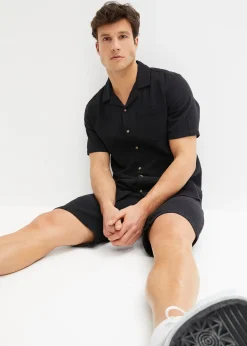 Chemise manches courtes en gaze 100% coton