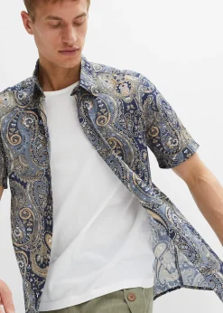 Chemise manches courtes en matière estivale légère