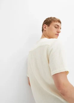 Chemise manches courtes en gaze de coton