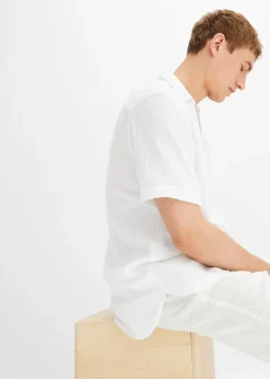 Chemise manches courtes en mousseline