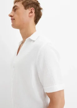 Chemise manches courtes en mousseline