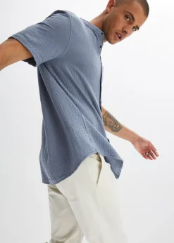 Chemise manches courtes en gaze de coton