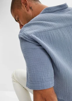 Chemise manches courtes en gaze de coton