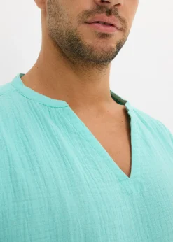 Chemise manches courtes en gaze de coton