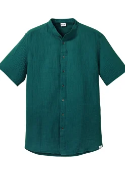 Chemise manches courtes en gaze de coton