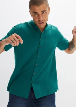 Chemise manches courtes en gaze de coton