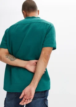 Chemise manches courtes en gaze de coton