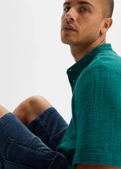 Chemise manches courtes en gaze de coton