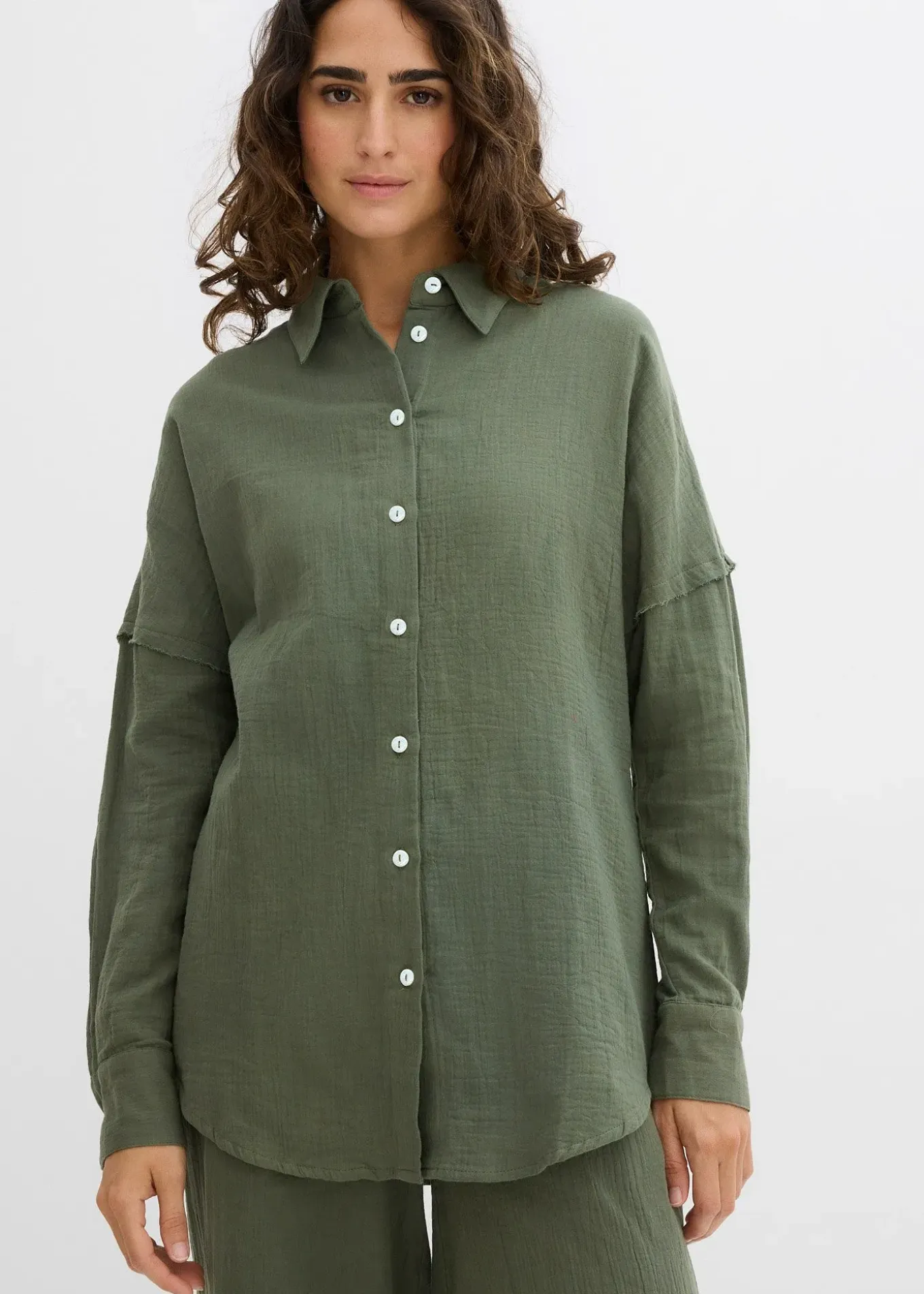 Chemise oversize en gaze de coton aérienne