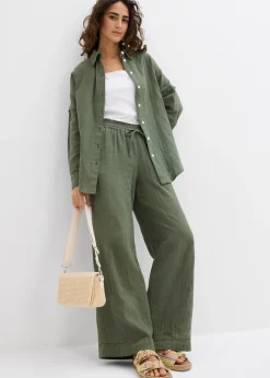 Chemise oversize en gaze de coton aérienne