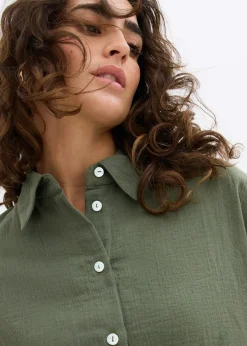 Chemise oversize en gaze de coton aérienne