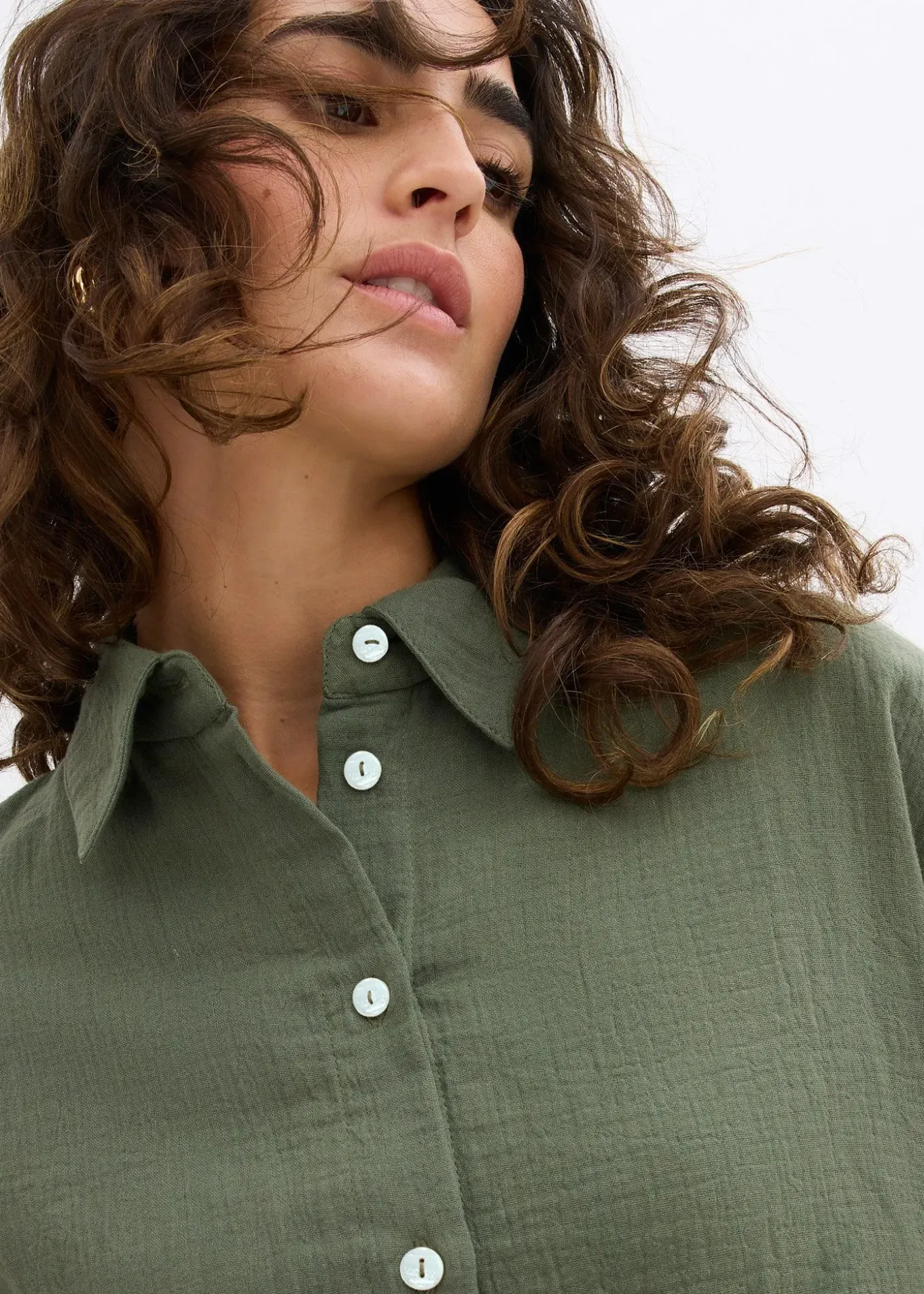 Chemise oversize en gaze de coton aérienne