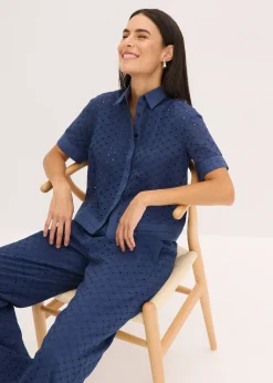 Chemisier à broderies anglaises