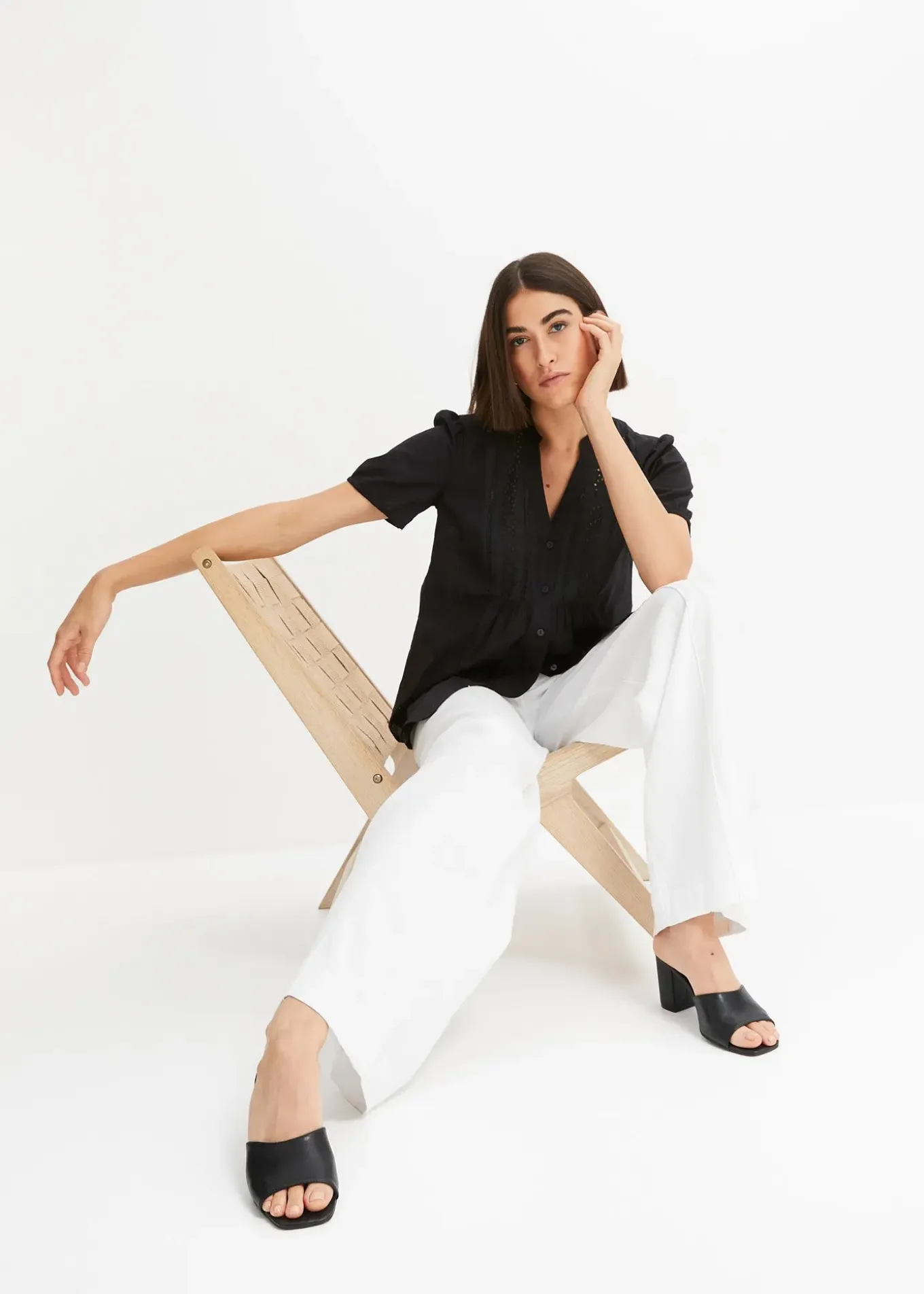 Chemisier à broderies anglaises