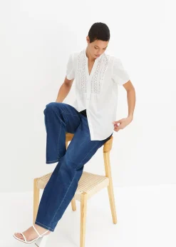 Chemisier à broderies anglaises