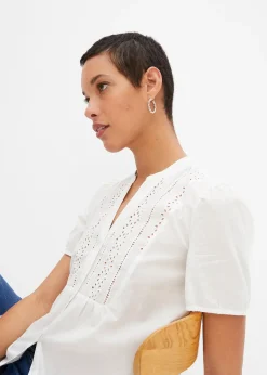 Chemisier à broderies anglaises