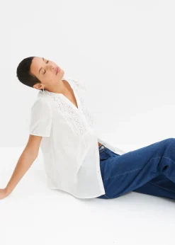 Chemisier à broderies anglaises