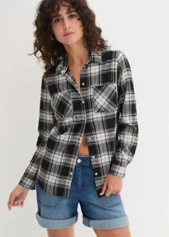 Chemisier à carreaux 100% coton