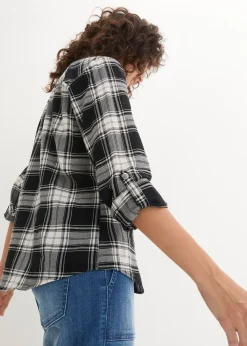 Chemisier à carreaux 100% coton