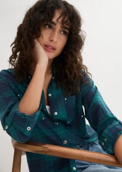 Chemisier à carreaux 100% coton