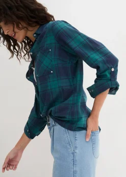 Chemisier à carreaux 100% coton