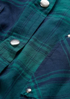 Chemisier à carreaux 100% coton