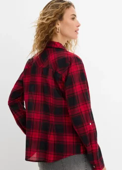 Chemisier à carreaux 100% coton