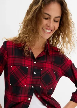 Chemisier à carreaux 100% coton