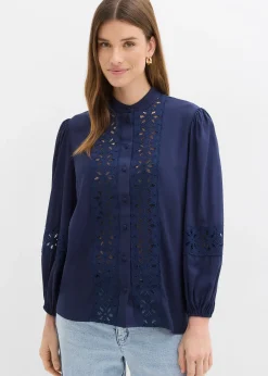 Chemisier à dentelle en viscose mélangée