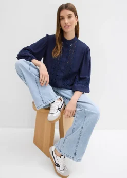 Chemisier à dentelle en viscose mélangée