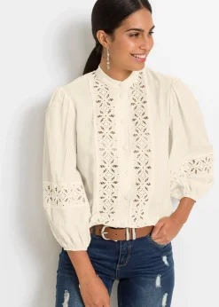 Chemisier à dentelle en viscose mélangée