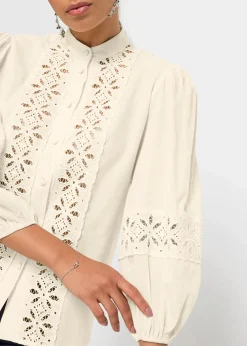 Chemisier à dentelle en viscose mélangée