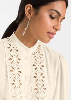 Chemisier à dentelle en viscose mélangée