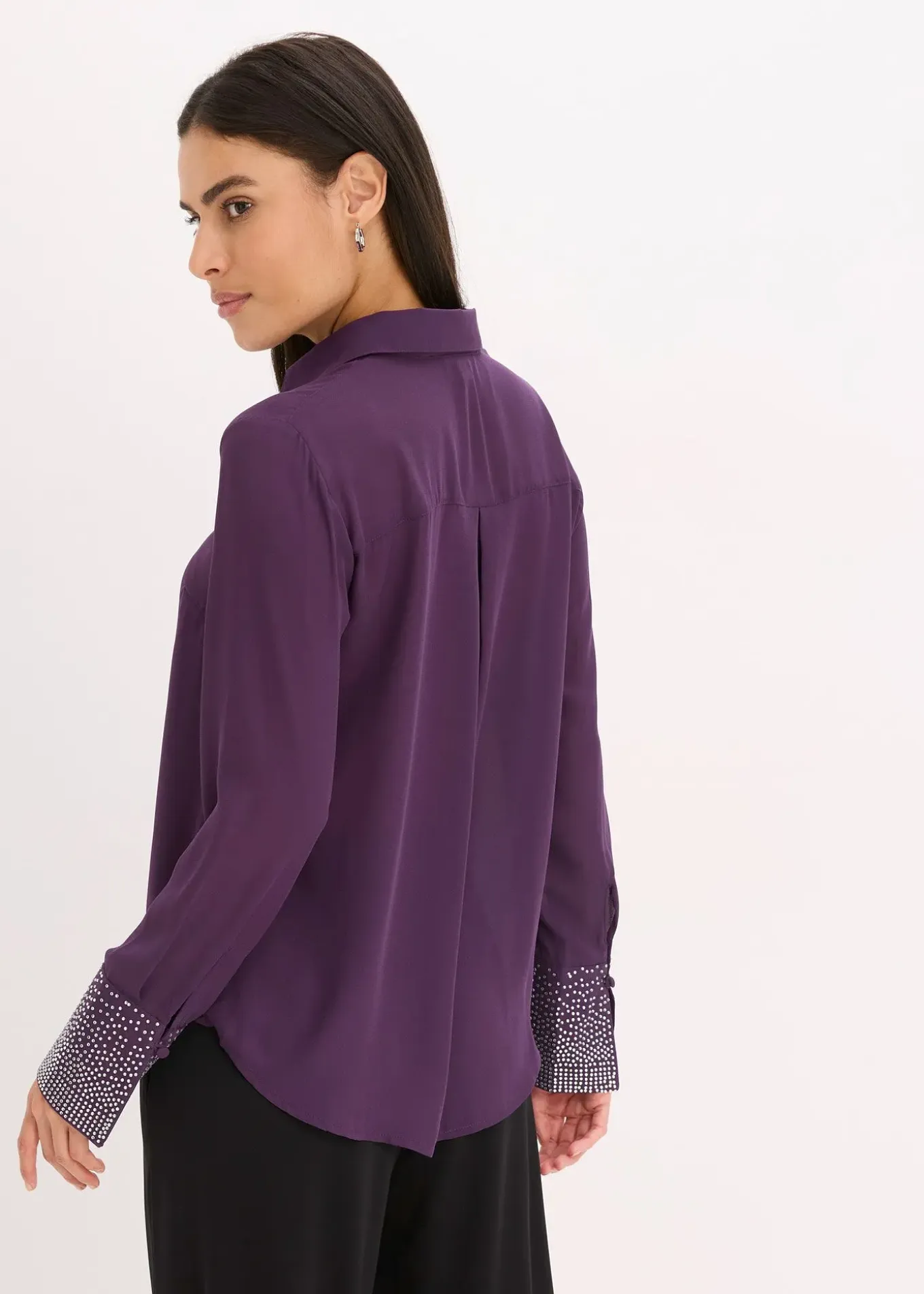 Chemisier avec manchettes à strass