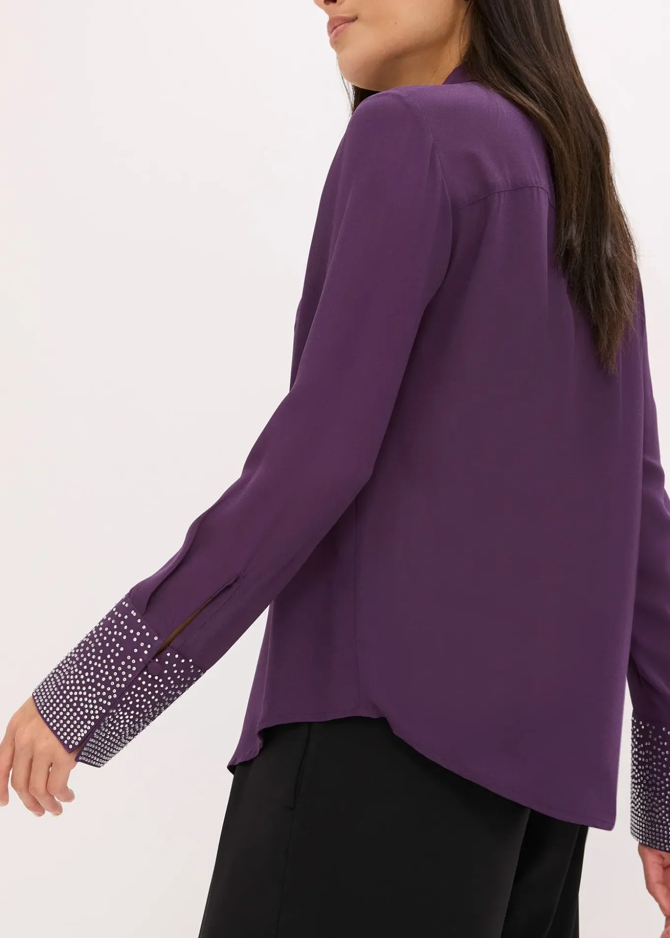 Chemisier avec manchettes à strass