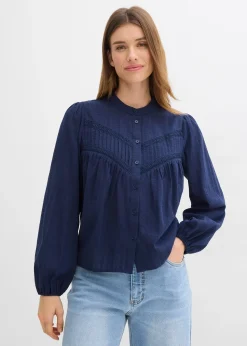 Chemisier brodé en coton