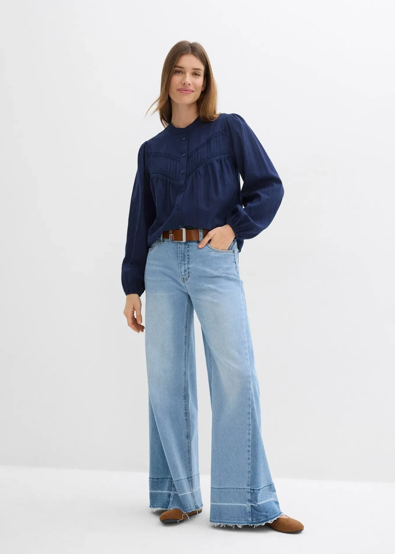 Chemisier brodé en coton