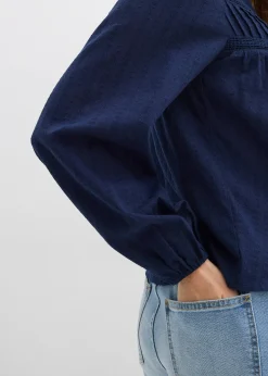 Chemisier brodé en coton