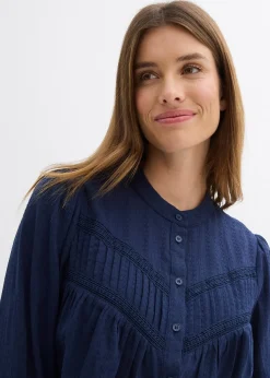 Chemisier brodé en coton