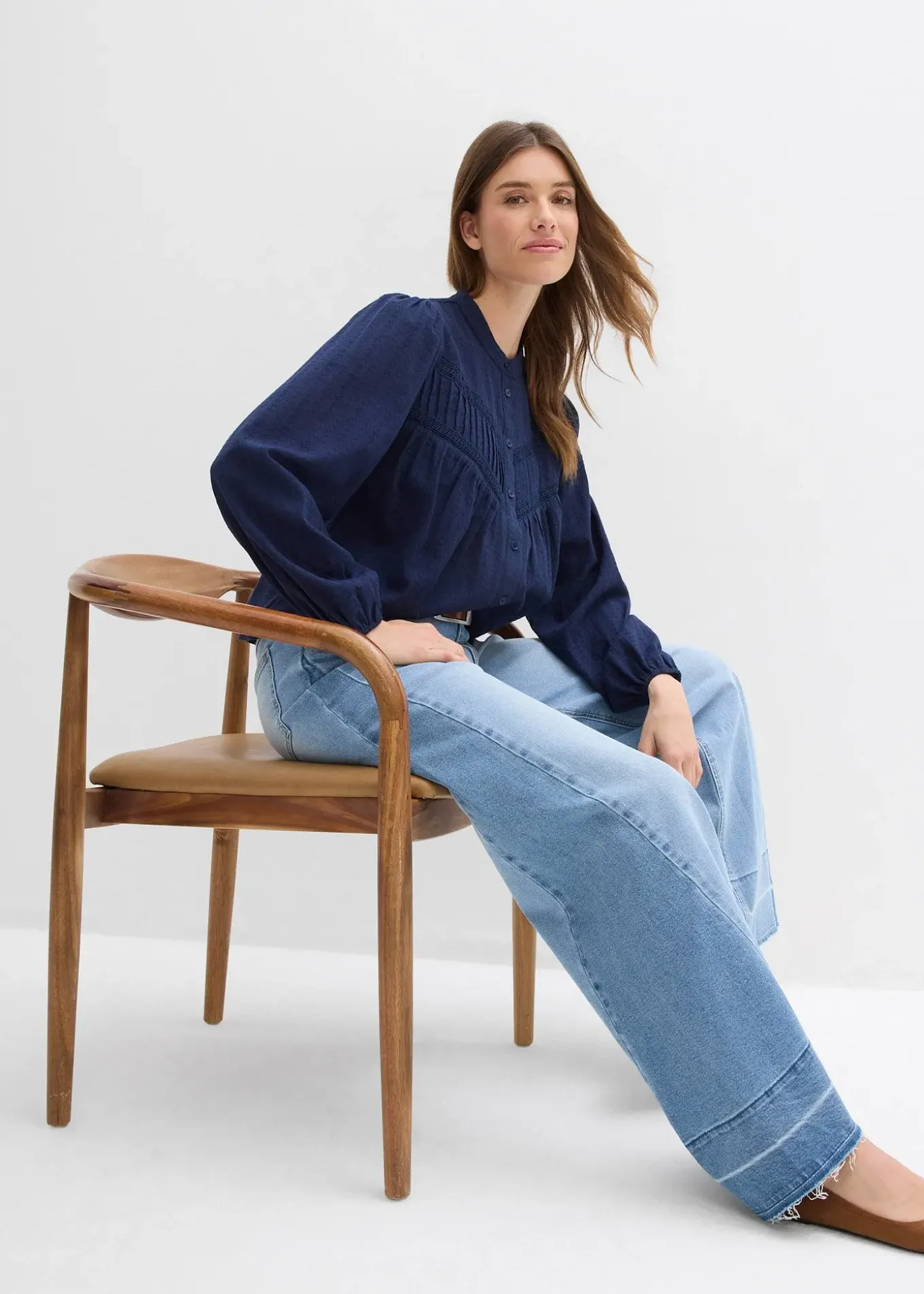 Chemisier brodé en coton