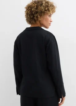 Chemisier cache-cœur en lin mélangé