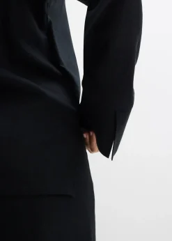 Chemisier cache-cœur en lin mélangé