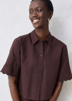 Chemisier court avec soie