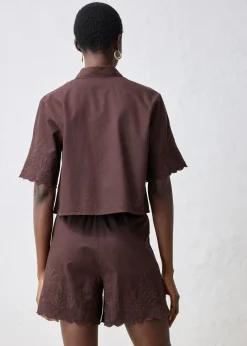 Chemisier court avec soie