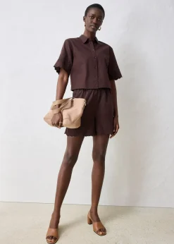 Chemisier court avec soie