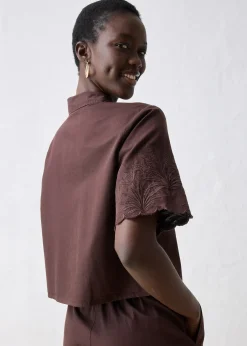 Chemisier court avec soie