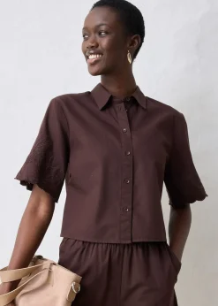 Chemisier court avec soie