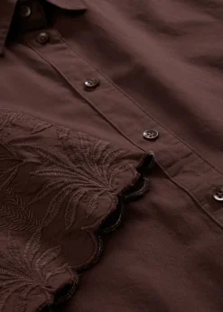 Chemisier court avec soie